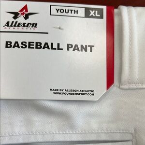 Alleson Athletic Youth White Baseball Sweatpants - Soft Performance Joggers